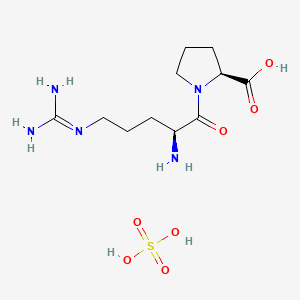 molecular formula C11H23N5O7S B13798788 (2S)-1-[(2S)-2-amino-5-(diaminomethylideneamino)pentanoyl]pyrrolidine-2-carboxylic acid;sulfuric acid 
