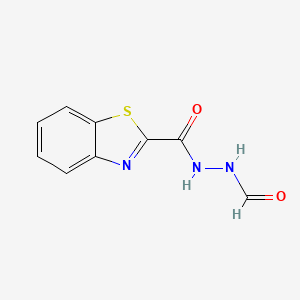 molecular formula C9H7N3O2S B13798815 2-Benzothiazolecarboxylicacid,2-formylhydrazide(9CI) 
