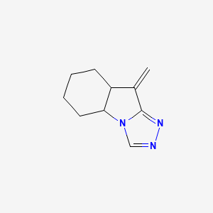 molecular formula C10H13N3 B13798858 4a,5,7,8,8a,9-Hexahydro-9-methylene-6H-1,2,4-triazolo[4,3-a]indole 