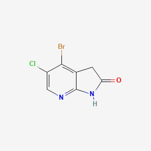 molecular formula C7H4BrClN2O B1379887 4-Bromo-5-chloro-1H-pyrrolo[2,3-b]pyridin-2(3H)-one CAS No. 1190318-30-9
