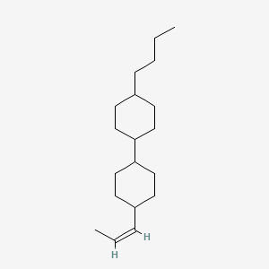molecular formula C19H34 B13798894 trans,trans-4''-Butyl-4-propenyl-bicyclohexyl CAS No. 694510-10-6