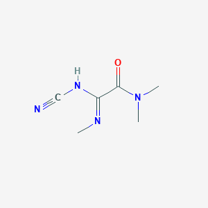 molecular formula C6H10N4O B13798929 Acetamide,2-(cyanoamino)-N,N-dimethyl-2-(methylimino)- 