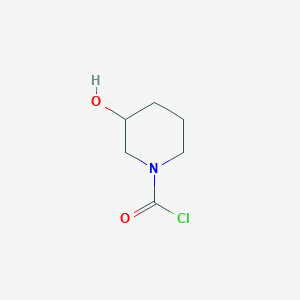molecular formula C6H10ClNO2 B13798956 3-Hydroxypiperidine-1-carbonyl chloride CAS No. 76263-92-8