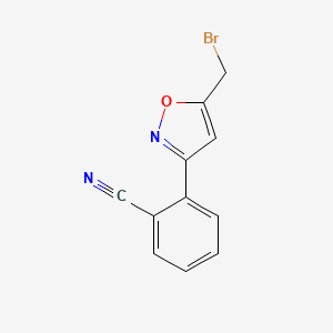 2-(5-(Bromomethyl)isoxazol-3-yl)benzonitrile