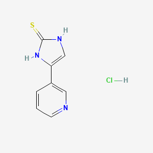 molecular formula C8H8ClN3S B13798988 4-Pyridin-3-yl-1,3-dihydro-imidazole-2-thione hydrochloride 