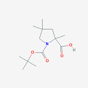 1-(tert-Butoxycarbonyl)-2,4,4-trimethylpyrrolidine-2-carboxylic acid