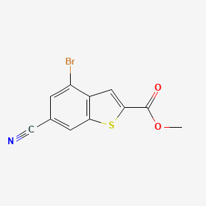 Benzo[b]thiophene-2-carboxylic acid, 4-bromo-6-cyano-, methyl ester