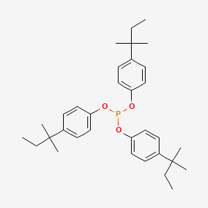 molecular formula C33H45O3P B13799123 Tris(p-tert-amylphenyl) phosphite CAS No. 864-56-2