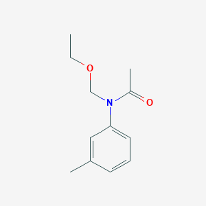 molecular formula C12H17NO2 B13799124 N-(Ethoxymethyl)-N-(3-methylphenyl)acetamide 