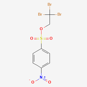 molecular formula C8H6Br3NO5S B13799125 Benzenesulfonic acid, p-nitro-, 2,2,2-tribromoethyl ester CAS No. 73688-64-9