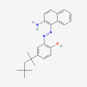 molecular formula C24H29N3O B13799138 Phenol, 2-[(2-amino-1-naphthalenyl)azo]-4-(1,1,3,3-tetramethylbutyl)- CAS No. 63216-94-4