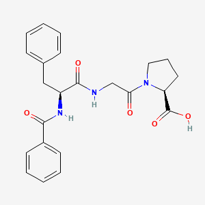 molecular formula C23H25N3O5 B13799213 N-Benzoylphenylalanyl-glycyl-proline CAS No. 74075-25-5
