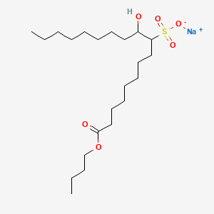molecular formula C22H43NaO6S B13799236 Sodium 1-butyl 10-hydroxy-9-sulphonatooctadecanoate CAS No. 68516-72-3