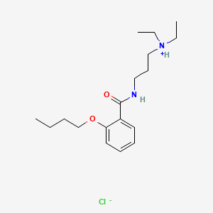 molecular formula C18H31ClN2O2 B13799245 o-Butoxy-N-(3-(diethylamino)propyl)benzamide hydrochloride CAS No. 78109-81-6