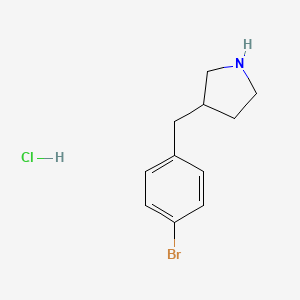 molecular formula C11H15BrClN B1379926 3-[(4-bromophenyl)methyl]pyrrolidine hydrochloride CAS No. 1359705-81-9