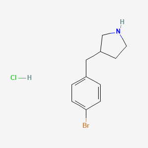 molecular formula C11H15BrClN B1379926 3-(4-Bromobenzyl)pyrrolidine hydrochloride CAS No. 1359705-81-9