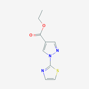 molecular formula C9H9N3O2S B1379934 ethyl 1-(1,3-thiazol-2-yl)-1H-pyrazole-4-carboxylate CAS No. 1461714-18-0