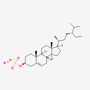 molecular formula C29H49KO4S B13799351 potassium;[(3S,8S,9S,10R,13R,14S,17R)-17-[(2R,5R)-5-ethyl-6-methylheptan-2-yl]-10,13-dimethyl-2,3,4,7,8,9,11,12,14,15,16,17-dodecahydro-1H-cyclopenta[a]phenanthren-3-yl] sulfate 