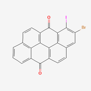 molecular formula C22H8BrIO2 B13799354 Bromoiododibenzo[def,mno]chrysene-6,12-dione CAS No. 85136-69-2
