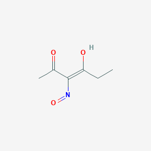 molecular formula C6H9NO3 B13799396 (E)-4-hydroxy-3-nitrosohex-3-en-2-one 