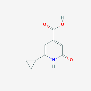 molecular formula C9H9NO3 B1379950 6-Cyclopropyl-2-oxo-1,2-dihydropyridine-4-carboxylic acid CAS No. 150190-28-6