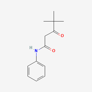 molecular formula C13H17NO2 B13799503 4,4-dimethyl-3-oxo-N-phenylpentanamide CAS No. 61652-71-9