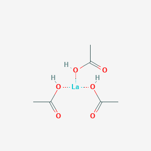 molecular formula C6H12LaO6 B13799677 Triacetoxylanthanum 