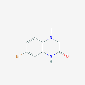 molecular formula C9H9BrN2O B1379968 7-Bromo-4-methyl-3,4-dihydroquinoxalin-2(1H)-one CAS No. 1368131-86-5