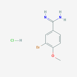 molecular formula C8H10BrClN2O B137997 3-Bromo-4-methoxybenzimidamide hydrochloride CAS No. 126007-99-6