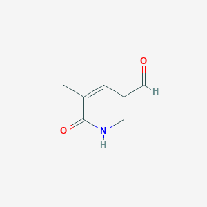 molecular formula C7H7NO2 B1379972 6-Hydroxy-5-methylnicotinaldehyde CAS No. 1289194-02-0