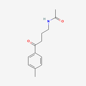 molecular formula C13H17NO2 B13799741 N-[4-(4-Methylphenyl)-4-oxobutyl]acetamide 