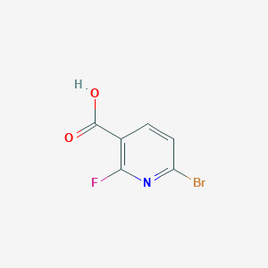 molecular formula C6H3BrFNO2 B1379978 6-Bromo-2-fluoronicotinic acid CAS No. 1214345-17-1
