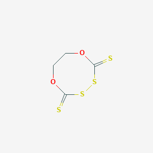 molecular formula C4H4O2S4 B13799782 1,6,3,4-Dioxadithiocane-2,5-dithione 