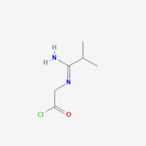 molecular formula C6H11ClN2O B13799835 Acetyl chloride,[(1-imino-2-methylpropyl)amino]- 