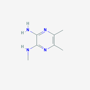 molecular formula C7H12N4 B13799844 N~2~,5,6-Trimethylpyrazine-2,3-diamine CAS No. 53114-71-9