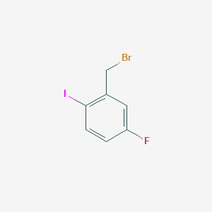 molecular formula C7H5BrFI B1379985 5-Fluoro-2-iodobenzyl bromide CAS No. 1261852-14-5
