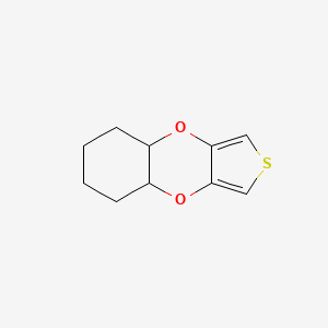 molecular formula C10H12O2S B13799966 Thieno[3,4-b][1,4]benzodioxin, 4a,5,6,7,8,8a-hexahydro 