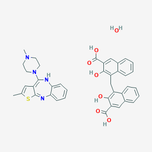molecular formula C40H38N4O7S B138000 Olanzapine pamoate CAS No. 221373-18-8