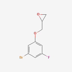 molecular formula C9H8BrFO2 B1380000 2-(3-Bromo-5-fluorophenoxymethyl)oxirane CAS No. 1515051-28-1