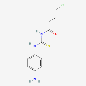 molecular formula C11H14ClN3OS B13800010 N-[(4-aminophenyl)carbamothioyl]-4-chlorobutanamide 