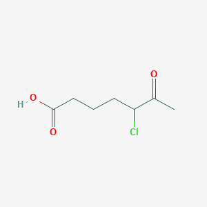 molecular formula C7H11ClO3 B13800025 Heptanoic acid, 5-chloro-6-oxo- 