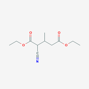 molecular formula C11H17NO4 B13800047 Diethyl 2-cyano-3-methylpentanedioate CAS No. 5832-70-2