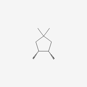 molecular formula C9H18 B13800055 cis-1,1,3,4-Tetramethylcyclopentane CAS No. 53907-60-1