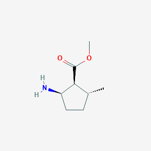 molecular formula C8H15NO2 B13800069 methyl (1S,2R,5R)-2-amino-5-methylcyclopentane-1-carboxylate CAS No. 767260-87-7