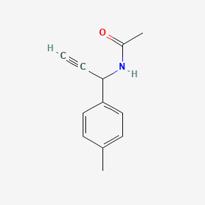 molecular formula C12H13NO B13800137 Acetamide,N-[1-(4-methylphenyl)-2-propynyl]- 