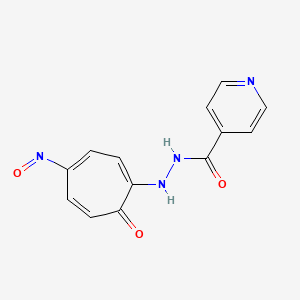 molecular formula C13H10N4O3 B13800151 Isonicotinic acid, 2-(4-nitroso-7-oxo-1,3,5-cycloheptatrien-1-YL)hydrazide CAS No. 736-26-5