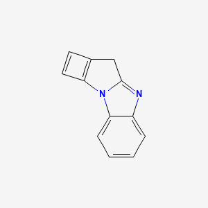 molecular formula C12H8N2 B13800207 1H-Cyclobuta[4,5]pyrrolo[1,2-a]benzimidazole(9CI) 