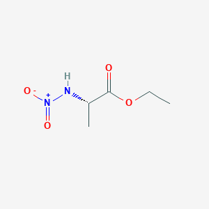 molecular formula C5H10N2O4 B13800304 L-Alanine,N-nitro-,ethylester(9CI) 