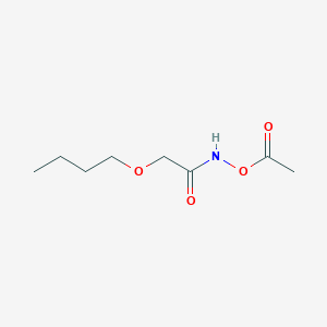 molecular formula C8H15NO4 B13800397 N-Acetoxy-2-butoxyacetamide 