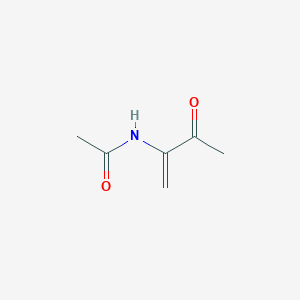 molecular formula C6H9NO2 B13800420 Acetamide,N-(1-methylene-2-oxopropyl)- 